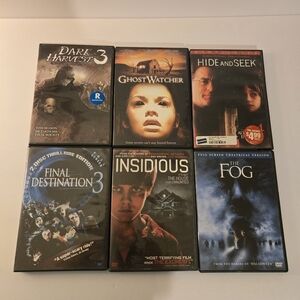 Lot Of 6 Horror Movies On DVDs